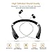 Bluetooth Headset,URWILL Wireless Headphones Noise Cancelling Stereo Foldable Retractable Headset Sweatproof Earbuds Earphones Neckband with Mic for iOS and Android Cell Phones