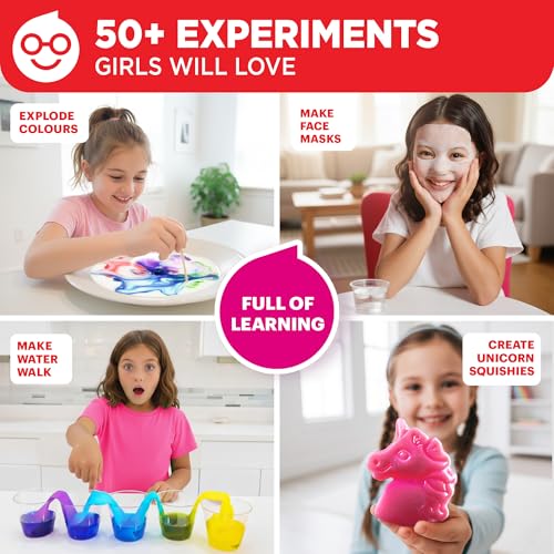 Doctor Jupiter Science Experiments Kit for Girls Ages 4+ | Birthday Gift for 4-5-6-7 Years Old Girls | STEM Toys | Chemistry Set | 50+ Experiments Starter Series