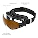 OutdoorMaster OTG Ski Goggles - Over Glasses Ski/Snowboard Goggles for Men, Women & Youth - 100% UV Protection (Black Frame + VLT 24% Orange Lens with REVO Silver)