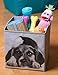 Clever Creations 4 Pack Cute Dogs Collapsible Storage Organizer Cube Folding Storage Organizer for Animal Themed Rooms | Perfect Size Storage Cube for Books, Shoes, Games