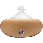 KPOKPO 2025New Professional Aromatherapy Diffuser, Wood Diffuser, Diffusers for Essential Oils, Wood and Glass with Premium Home Use Oils, Ultrasonic Diffusers - No Heat, No Water, (7Color LED Light