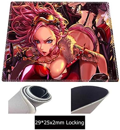 Kaidanba Girl Anime Large Game Mouse Pad Lock Edge Keyboard Desktop Mouse Pad Game Player Skid Teppic,350X600X2MM