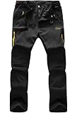 Pantalon De Randonnée Homme Imperméable Respirant - Coupe Décontractée, Taille élastique, Poches Zippées - Pour Trekking, Escalade