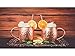 D&F Kitchen Pro Moscow Mule Mugs With Two Straws - Each Cup 1/2 Pound In Weight - 100% Solid Copper - Hammered Finish - Set of 2 - 16oz