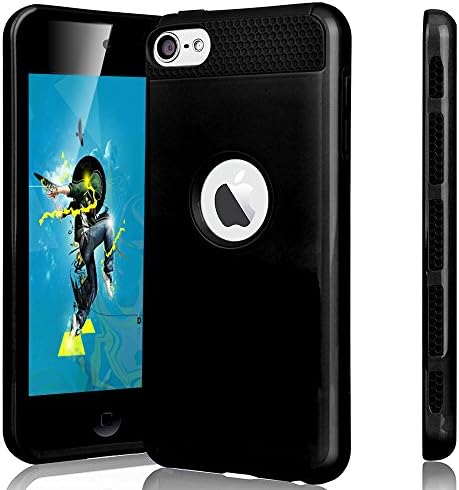 iPod Touch 6th Generation Case, iPod 5 Case,Vecr [Dual Layer] Black shell Slim Case and Black Soft TPU Cover For Apple iPod Touch 5th 6 Generation