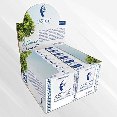 Mastiqe Sugar Free Chewing Gum with Natural Mastic Pack of 12 (About