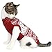Blueberry Pet Vintage Festive Red Ugly Christmas Reindeer Holiday Festive Dog Sweater, Back Length 12