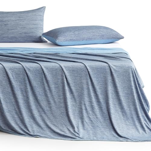 Elegear Cooling Summer Blanket, Cooling Fibres ARC-Chill 3.0 Q-MAX>0.5 Double-Sided Self-Cooling Summer Blanket for Better Sleep, Comfort, Breathable and Lightness, 200 × 220 cm, Blue