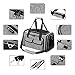Cat Carrier,Pet Carrier Airline Approved,Cat Carrier with Wheels, Pet Carrier for Pet with Telescopic Walking Handle,Easy to Fold,Grey (Grey)