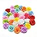 fake flowers heads Bulk Artificial Silk Mini Rose Flower Head Wedding Home Decoration DIY Garland Scrapbook Gift Box Craft Fake Flower 30pcs/lot 4.5cm (Multicolor)