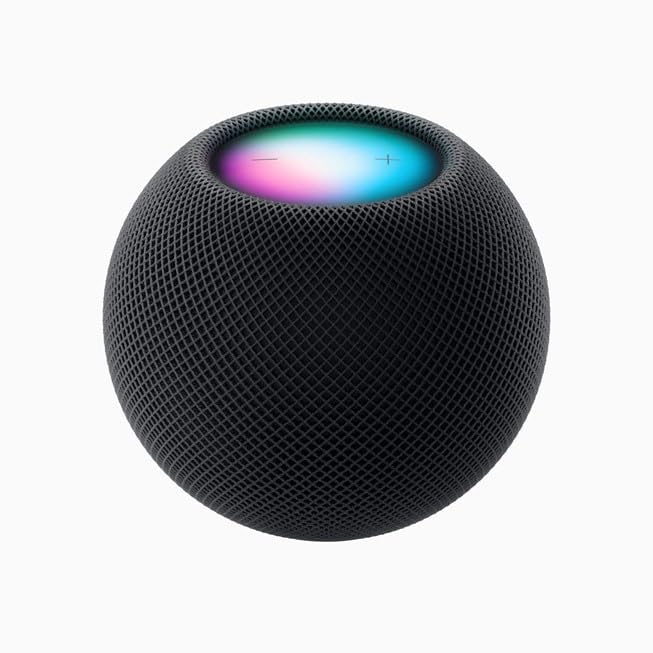 Apple HomePod Mini Black Renewed Smart Speaker - 360° Rich Sound, Siri, Seamless Apple Integration