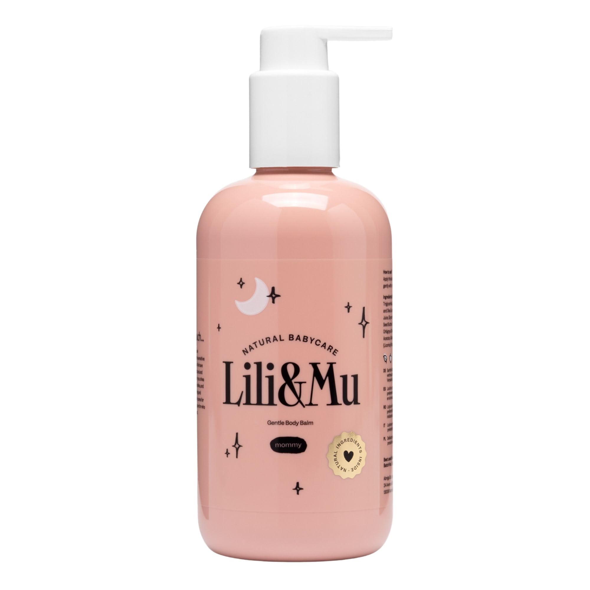 Lili&Mu Body Lotion for Pregnant Women 300 ml Moisturising Cream with Shea Butter Aloe Natural Oils Body Balm for Dry Damaged Skin Pregnancy Gifts for Mum Body Cream