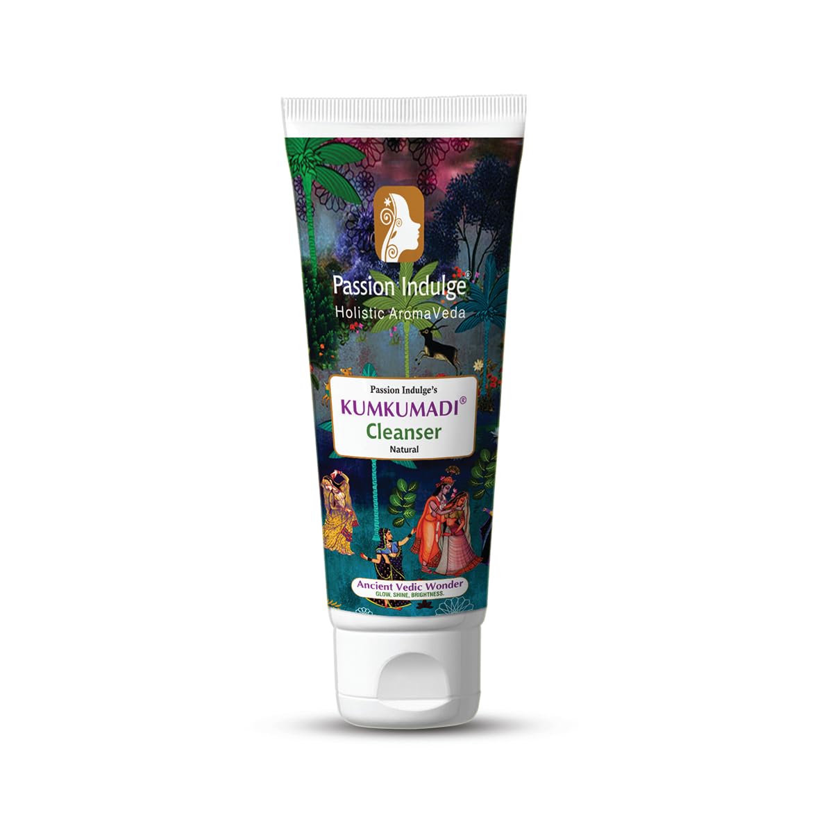 Passion Indulge Kumkumadi Cleanser For Face with Saffron, Vetiver & 16 Herbs – Gentle Face Wash for Radiant Skin | Controls Oil & Evens Tone | Natural Ayurvedic Formula for All Skin Types – 100ml