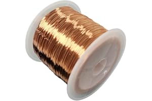WZHLCX Coil Copper Wire 0.2mm Cable Copper Wire Magnet Wire Enameled Copper Winding Wire 0.22Lb/Roll DIY Project - 356°F Working Temp (0.2mm/0.22lb-1174ft, 1)