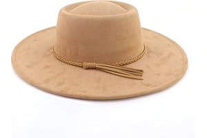 LIDHAY Wide Brim Fedora Hat for Men Women Big Rancher Felt Hat Pork Pie Jazz Hat