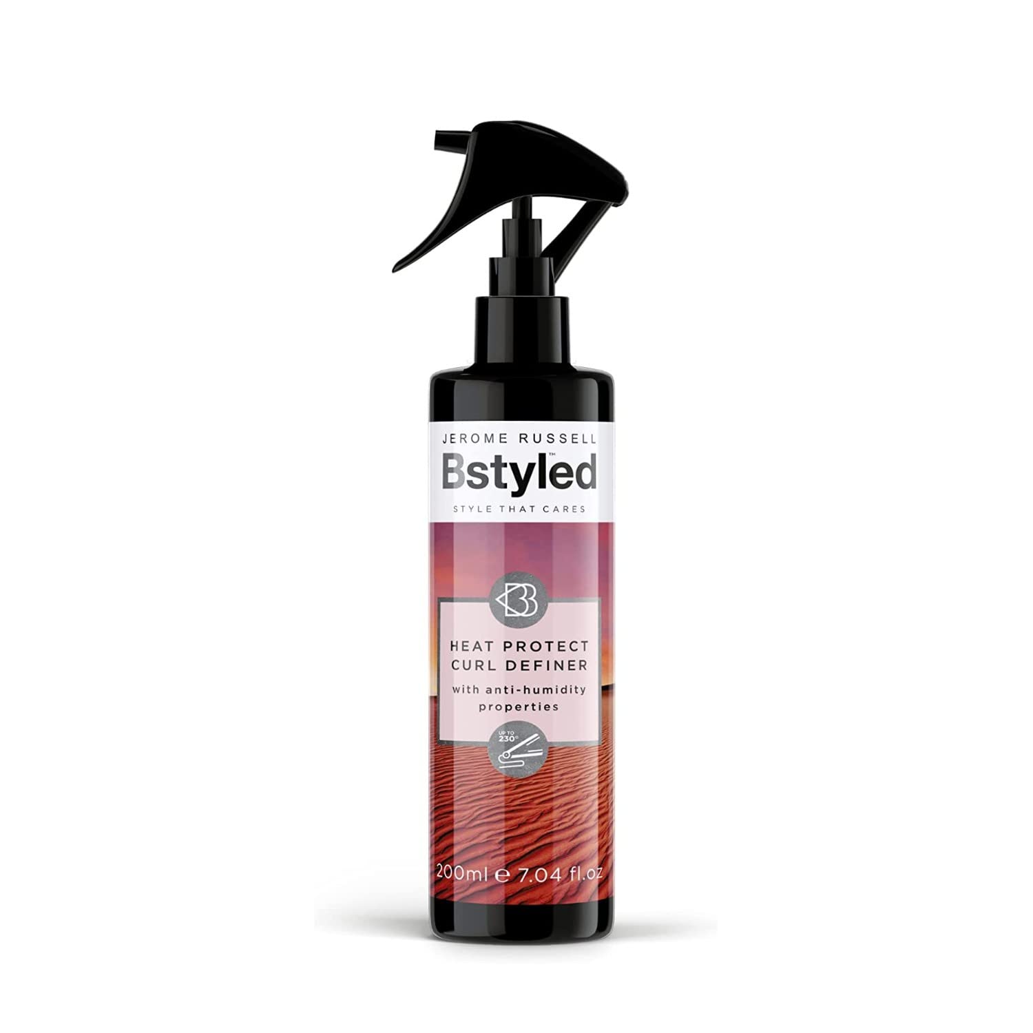Jerome Russell BStyled Heat Protect Curl Definer - Curly Hair Products for Bouncy Curly Hair & Frizz Ease with Pomegranate, Turmeric & Bond building Technology, Vegan Hair Care, 200ml