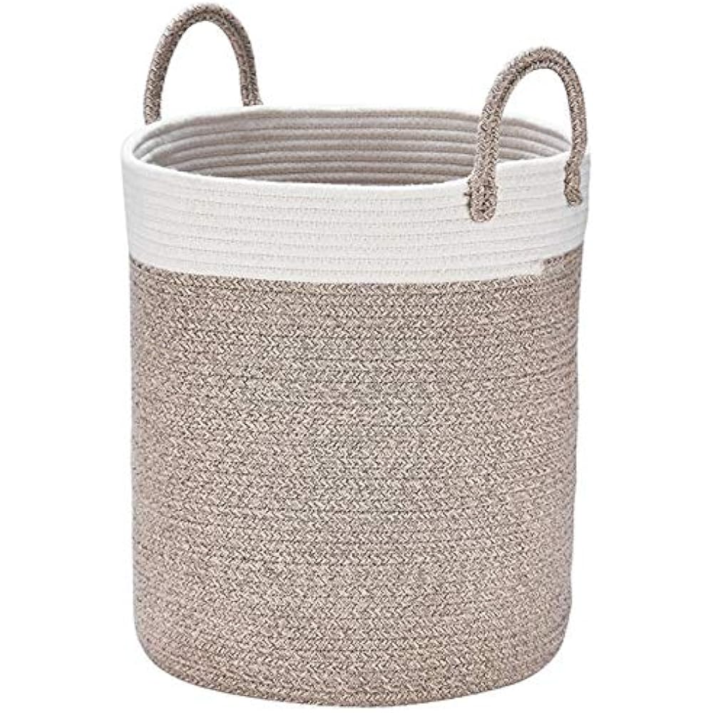 Woven Basket Rope Storage Baskets Large Cotton Organizer 16" X 14