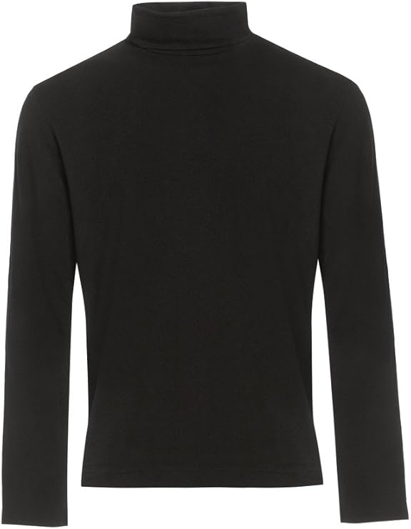 Mens Ex Marks and Spencer Roll Turtle Polo Neck Top Jumper Grey Black Cotton Elastane Amazon.co