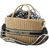 Hand-Woven Straw Handbag Bag Top Handle Satchel Handbags Handmade Large Straw Tote Bag Summer Beach Bag Shoulder Bag for…