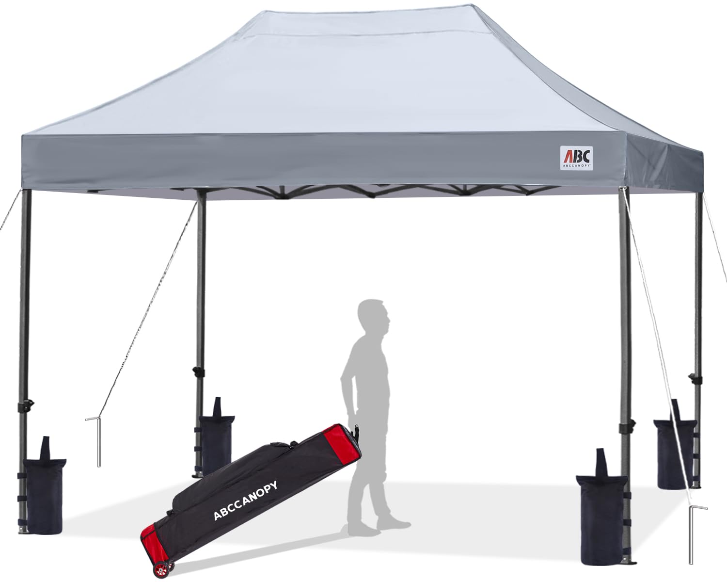 Photo 1 of ABCCANOPY Patio Pop Up Canopy Tent 10x15 Commercial-Series (Gray)