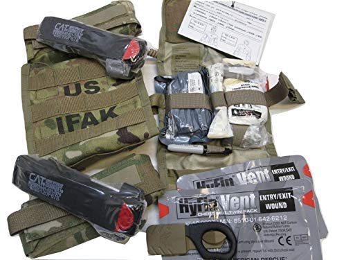 USGI SURPLUS Army OCP Multicam First AID KIT IFAK II Medic Pack Scorpion W2 Complete Set