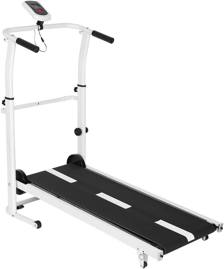 HTNBO Treadmill Folding Manual Working Machine Cardio Fitness Exercise Incline Home Running Machine