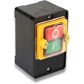 Joyzan Waterproof Push Button Switch, On Off Start Stop Switch Box KA0 10KH | Electric Motor Latching Self Lock Mechanical Equipment Control Station Table Saw Dust Collector Drill Press AC 220V 380V 10A