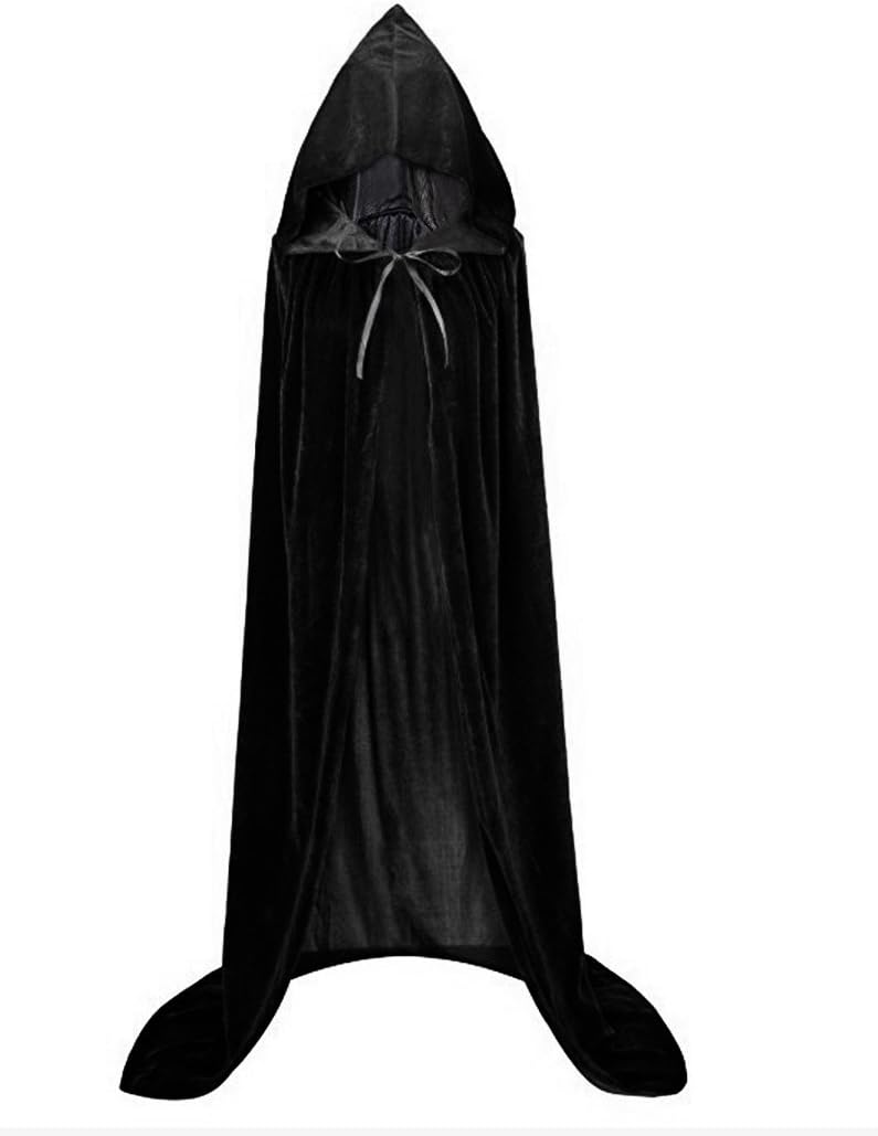 FORLADY Halloween Cloak Witch Cape Adult and Kids Hooded Robe Cosplay Costumes