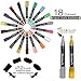 Airmark Erasable Liquid Chalk Markers Pen with 4 more 6mm Reversible Tips and 32 Free Reusable Chalkboard Labels, 18 Colored