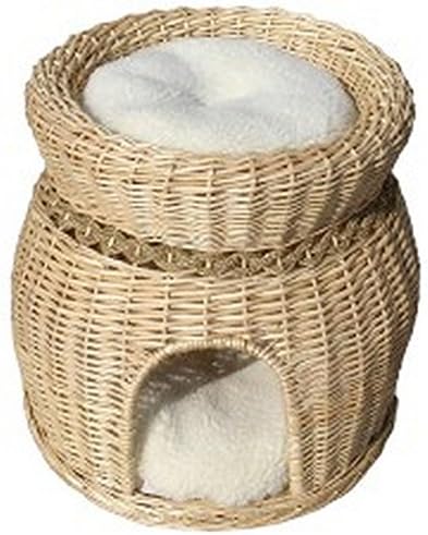 Vital Pet Products Two Tier Cat Basket With Cushions (One Size) (Oak)