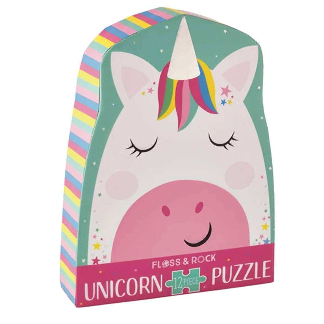 Floss & Rock 12 Piece Shaped Jigsaw with Shaped Box (Unicorn)