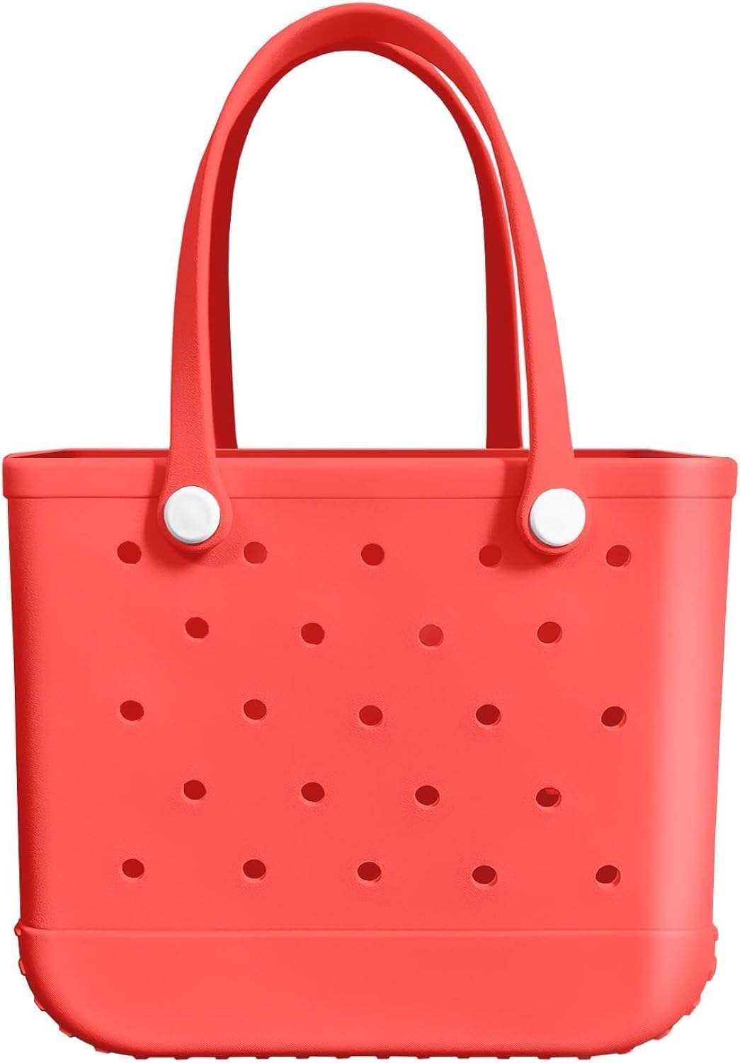 Photo 1 of Medium Rubber Beach Bag for Men & Women, Large Capacity Rubber Travel Tote Bag for the Beach Boat Pool (Flame Red)