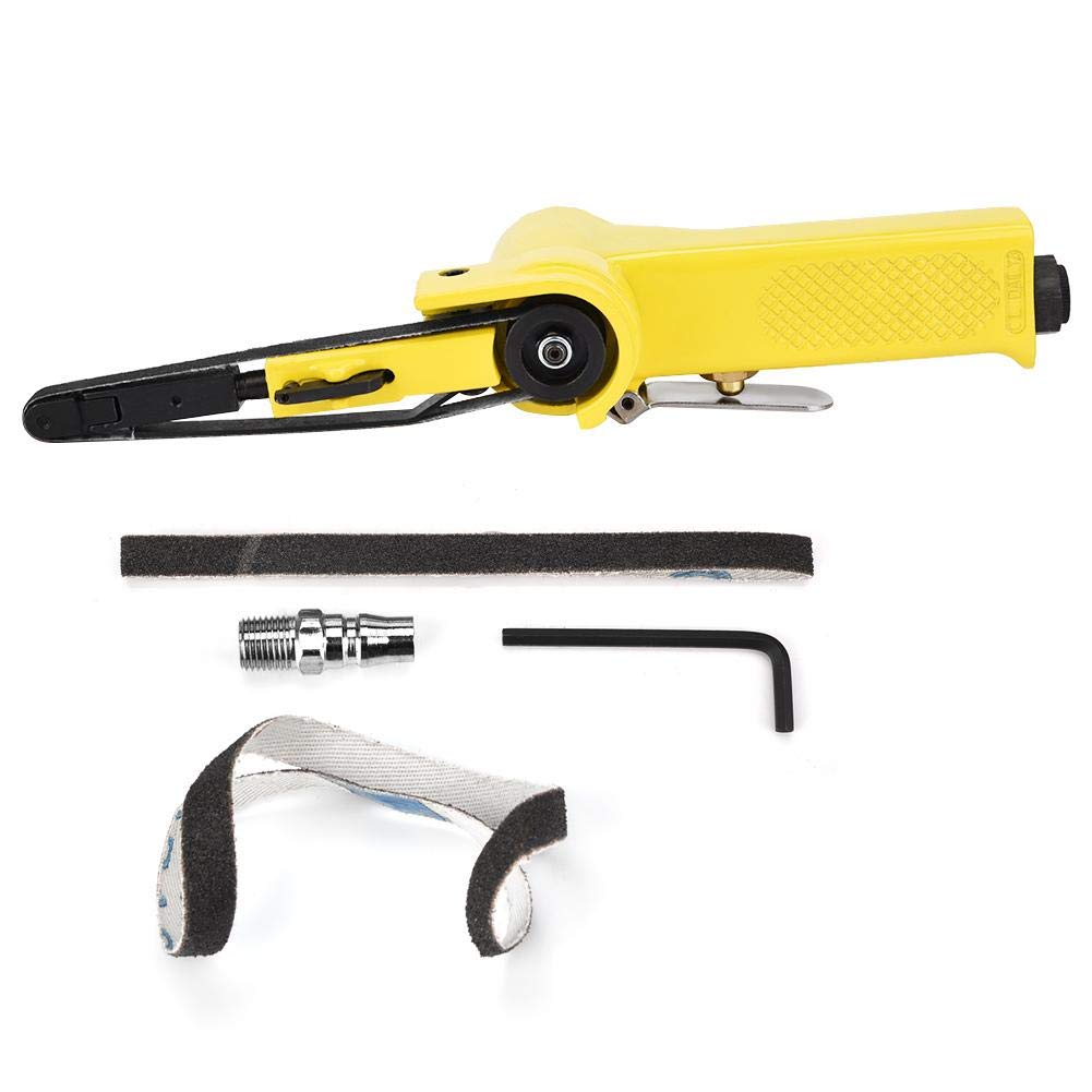FTVOGUE Pneumatic Belt Sander Air Polisher with 2 Sand Belts (330