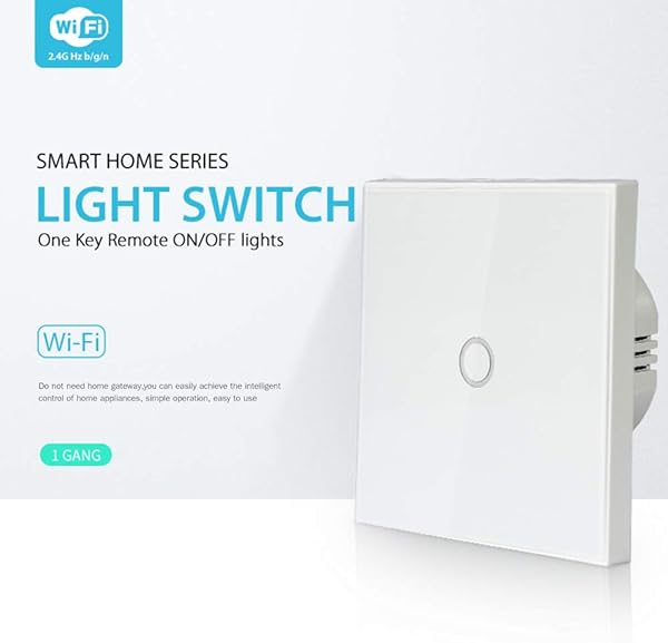 KKmoon Interruptor WiFi Smart Life Conmutador WiFi 1 Gang 24 GHz Soporta la conexin a una tecla APP mando a distancia sin necesidad de concentrador compatible con Alexa Google Home IFTTT