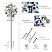 Winwindspinner Outdoor Metal Wind Spinners - Kinetic Wind Sculptures Spinners for Yard Garden, Garden Wind Spinner Décor, Birthday (72 Inch, Silver)