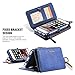 iPhone 6 PLUS / iPhone 6S PLUS Slim Wallet Case, FLOVEME Hybrid Dual Layer Removable Magnetic PU Leather Flip Folio Cover 18 ID Credit Card Slots Cash Compartment Protective Kickstand Holder, Blue