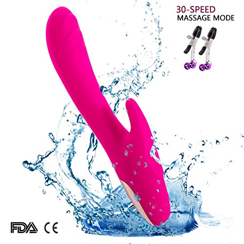 buybuy Wireless Electric Waterproof Wand MassaGer - 30 Speeds Mode - Dual Motors - USB RecharGeable - Powerful but Quiet.（Rose Red） - Thumbnail 6