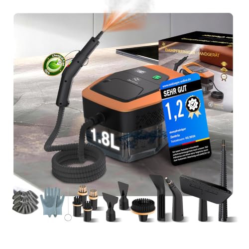 20-in-1 Steam Cleaner Handheld Device【100% Cooler & Battery-Free Handle - Latest NH Laboratory Technology】【99.99% Germ Reduction - SPJ Top Technology】Steam Cleaner for Everything, Steam Cleaner for