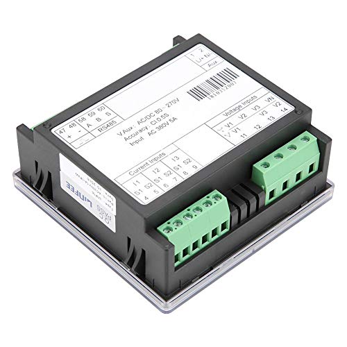 Digital 3-Phase Voltage Ammeter, Walfront LNF56 AC380V 5A-3P4W Digital Multi-Function Voltage Current Power Energy Meter Gauge Intelligent Instrument LCD Display - Thumbnail 3