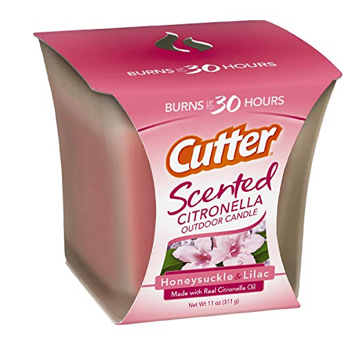 Cutter Scented Citronella Outdoor Candle, Honeysuckle, 11-Ounce