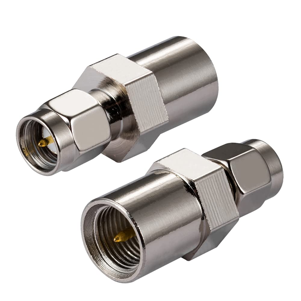 Vecys 4G Antenna Adapter SMA Male to FME Male Adapter for 2G 3G 4G LTE Antennas Routers UMTS Mobile Broadband Hsdpa WLAN Wireless(2 pcs)