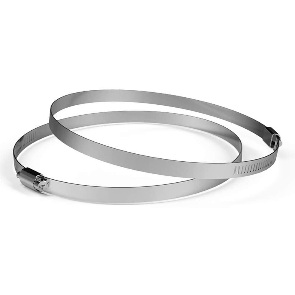 AC Infinity Stainless Steel Duct Clamps, 200mm Pack of 2 for Ducting, Heating, Cooling, Exhaust, Ventilation, 8-Inch