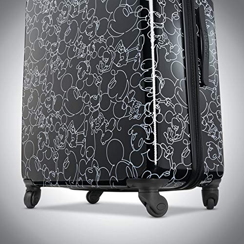 American Tourister Disney Hardside Luggage with Spinner Wheels, Black