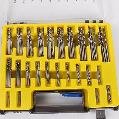 Generic 150Pcs/Case 0.4-3.2mm Mini Drill Bit Set HSS Microtech Power Tools Small Precision Twist Drilling Kit with Case Plastic Box