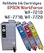 T252XL Refillable Ink Cartridges - WorkForce WF-7210 WF-7710 WF-7720 printer Refillable ink cartridge package 4 Refillable ink cartridges with Auto Reset Chips