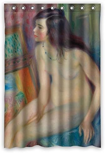 Mildew Resistant Polyester Shower Curtains, William James Glackens - Temple Gold Medal Nude, Size Width X Height / 48 X 72 Inches / W H 120 By 180 Cm Custom Design, Best Fit For Wife