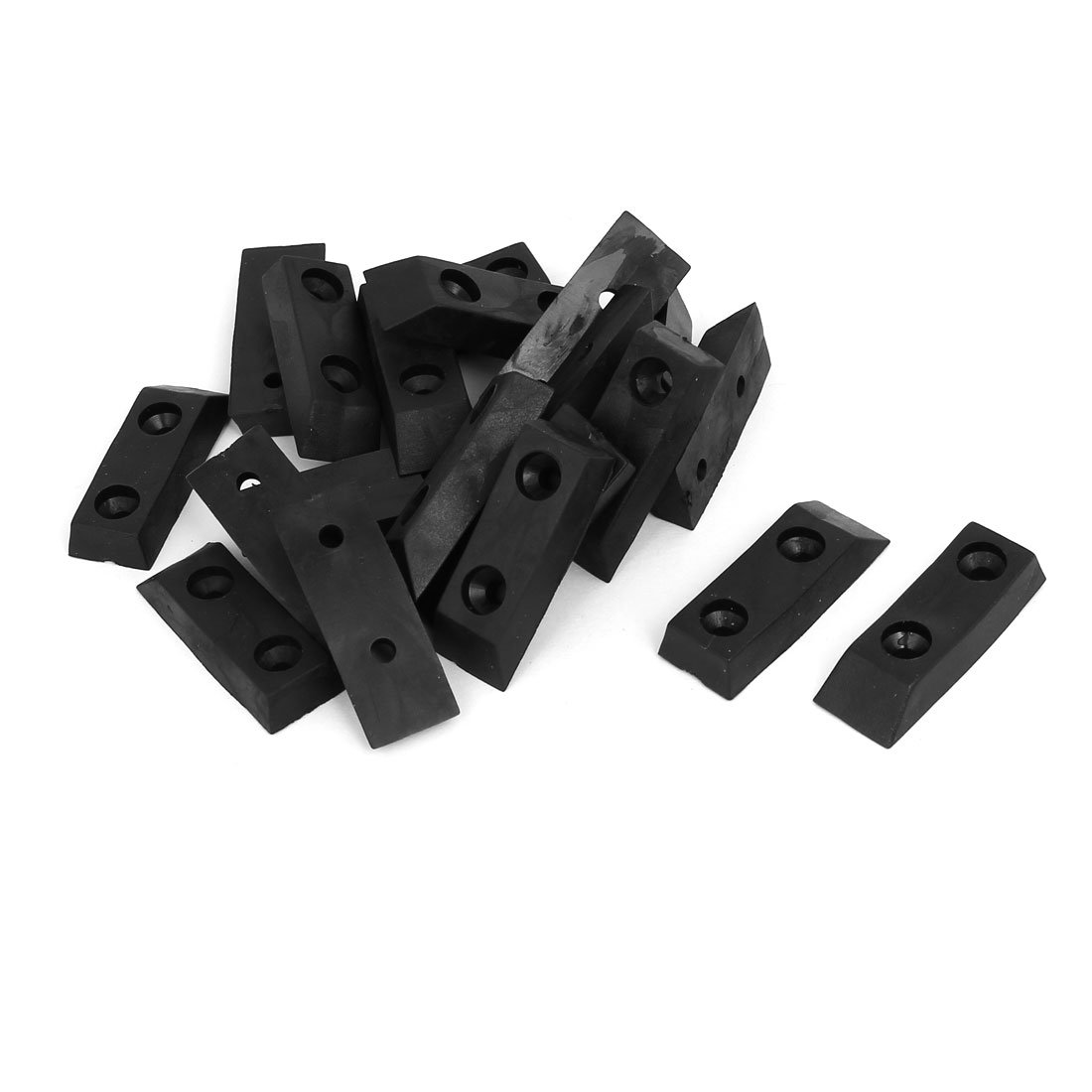 Sourcingmap Rectangle Shape Furniture Feet Skid Glide Slide Pad Floor Protector Black 20pcs