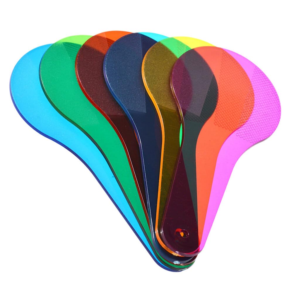 KOMBIUDA Color Paddles for Kids - 6Pcs Educational Translucent Color Filter Boards for Early Learning Science Experiments and Visual Recognition Activities