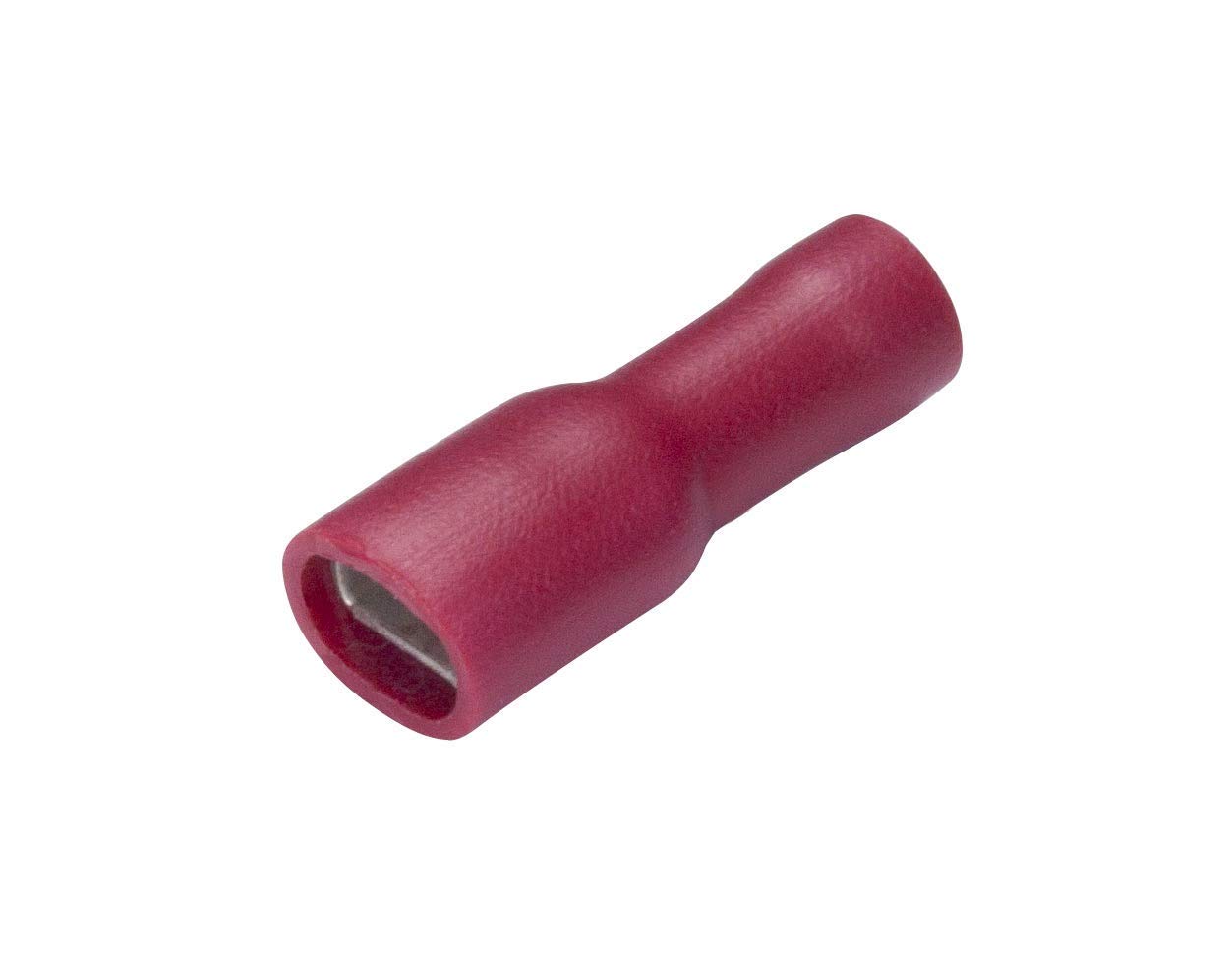 GTSE 100 Pack of Red Female Spade Fully Insulated Terminals - 6.3mm - Premium Pre-insulated Crimp Terminals