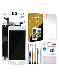Pantalla de repuesto para iPhone 6S Plus, pantalla LCD blanca de 5,5 pulgadas con digitalizador de pantalla táctil 3D, montaje completo